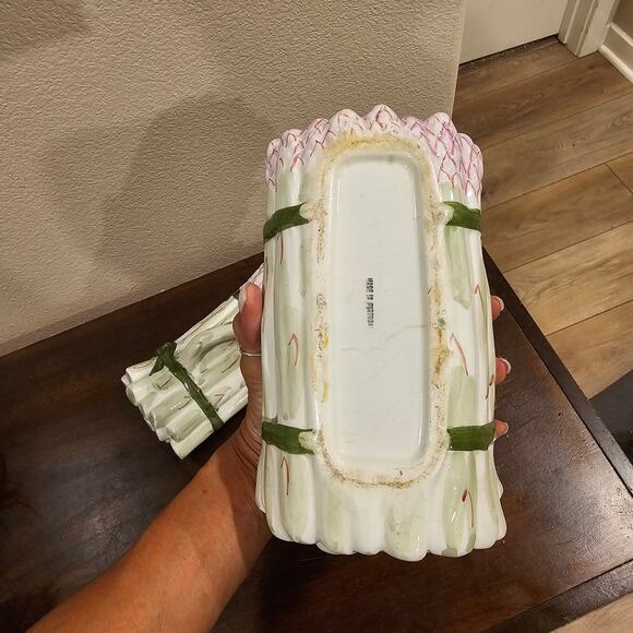 1940s Vintage Portuguese Asparagus Tureen, Palissy Ware, Earthenware - Picture 6 of 6